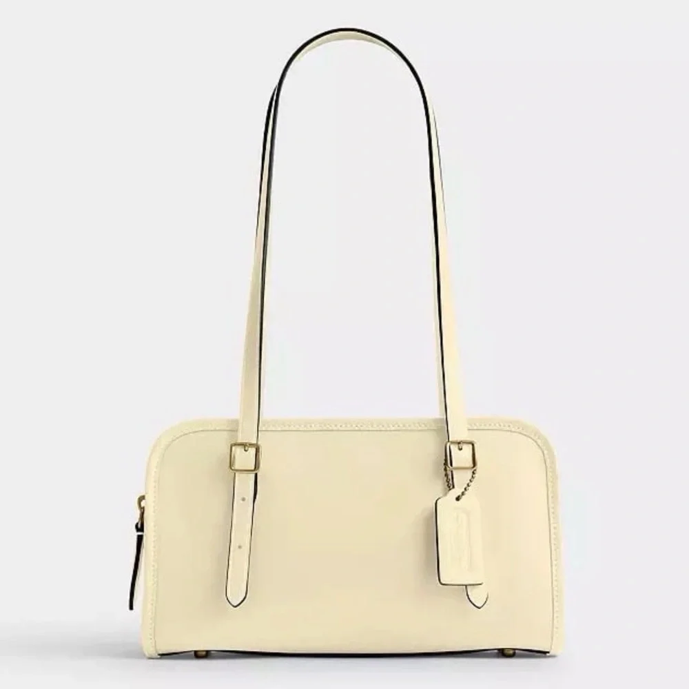 Coach Swing Zip Bag Full Size in Brass/Moonlight Glovetanned Leather NWT - Picture 9 of 16